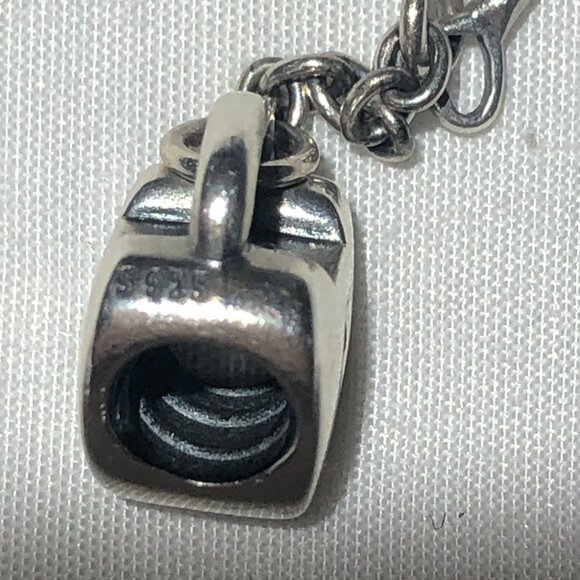 Pandora Key To My Heart Lock Charm RETIRED ALE 925 #790971 Sterling Valentines - Picture 8 of 8